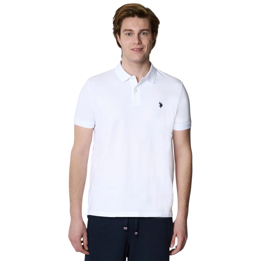 King polo a maniche corte in cotone piquet da uomo U.S. Polo Assn | US41197001100
